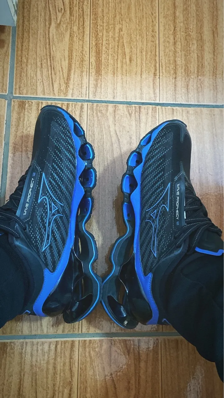 Tênis Mizuno Wave Prophecy 12Azul com Preto