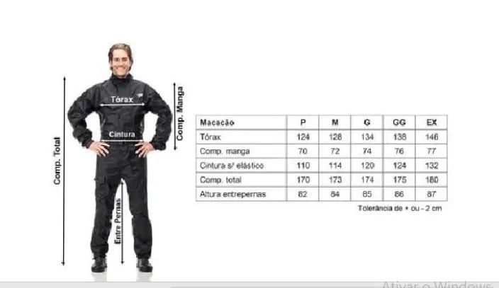 Macacão Impermeável Nylon Pantaneiro com Polaina - Foto 4