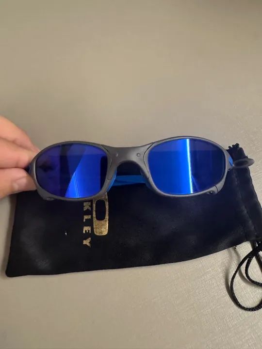 Óculos Oakley  - Lentes Azul Espelhadas   - Foto 4
