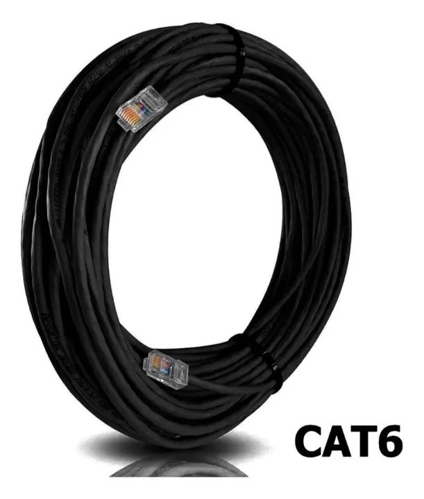 CABO DE REDE INTERNET CAT6 E CAT5E 100% COBRE GIGABIT 1/3/5/10/15/20/25/30/35/40 METROS.<br> - Foto 6
