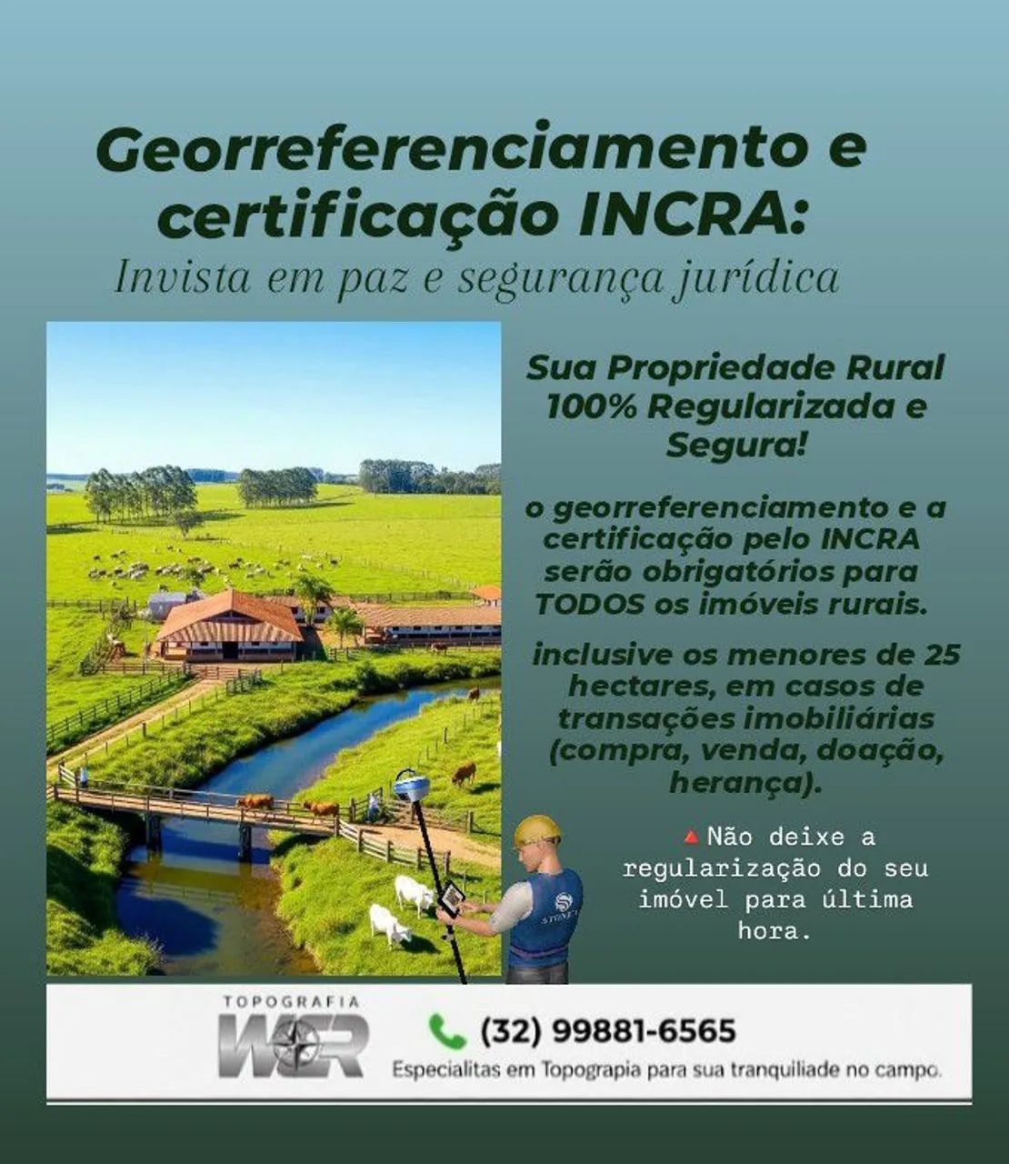 TOPOGRAFIA / GEORREFERENCIAMENTO/ INCRA