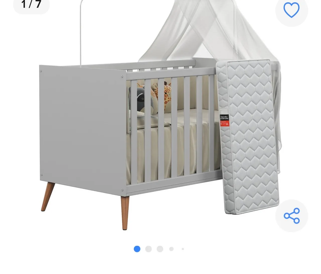 Berço para Bebê e Colchão