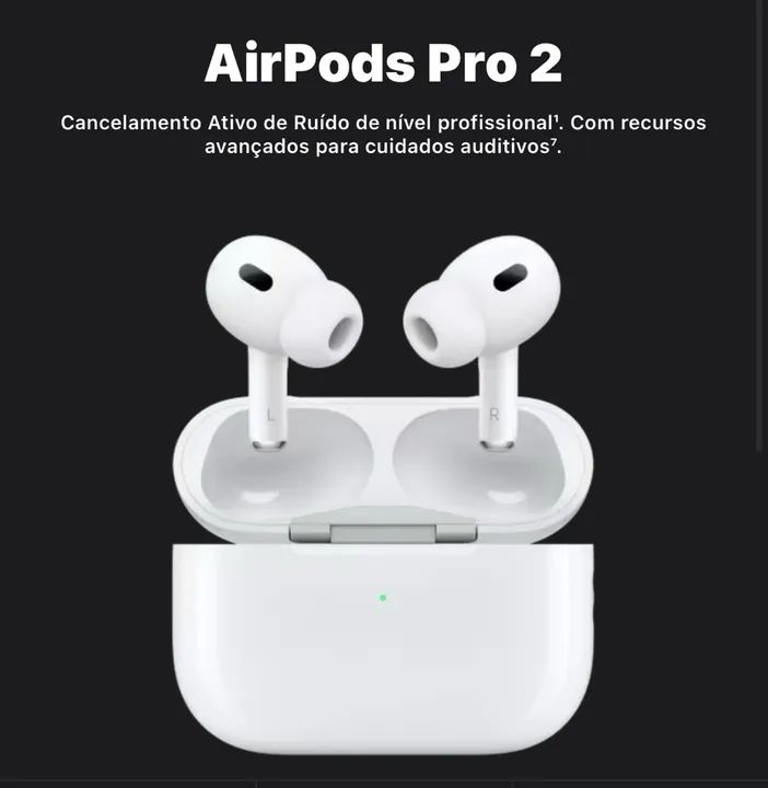 AirPods Pro 2 - Novos - caixa a Cancelamento de Ruído