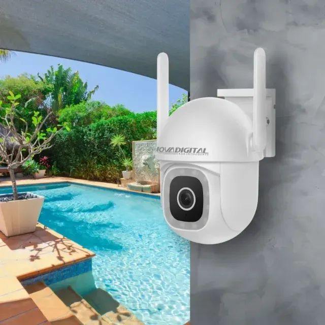 Câmera Segurança Externo Noturno Inteligente Wifi Smart Novadigital CS-G13 Branco
