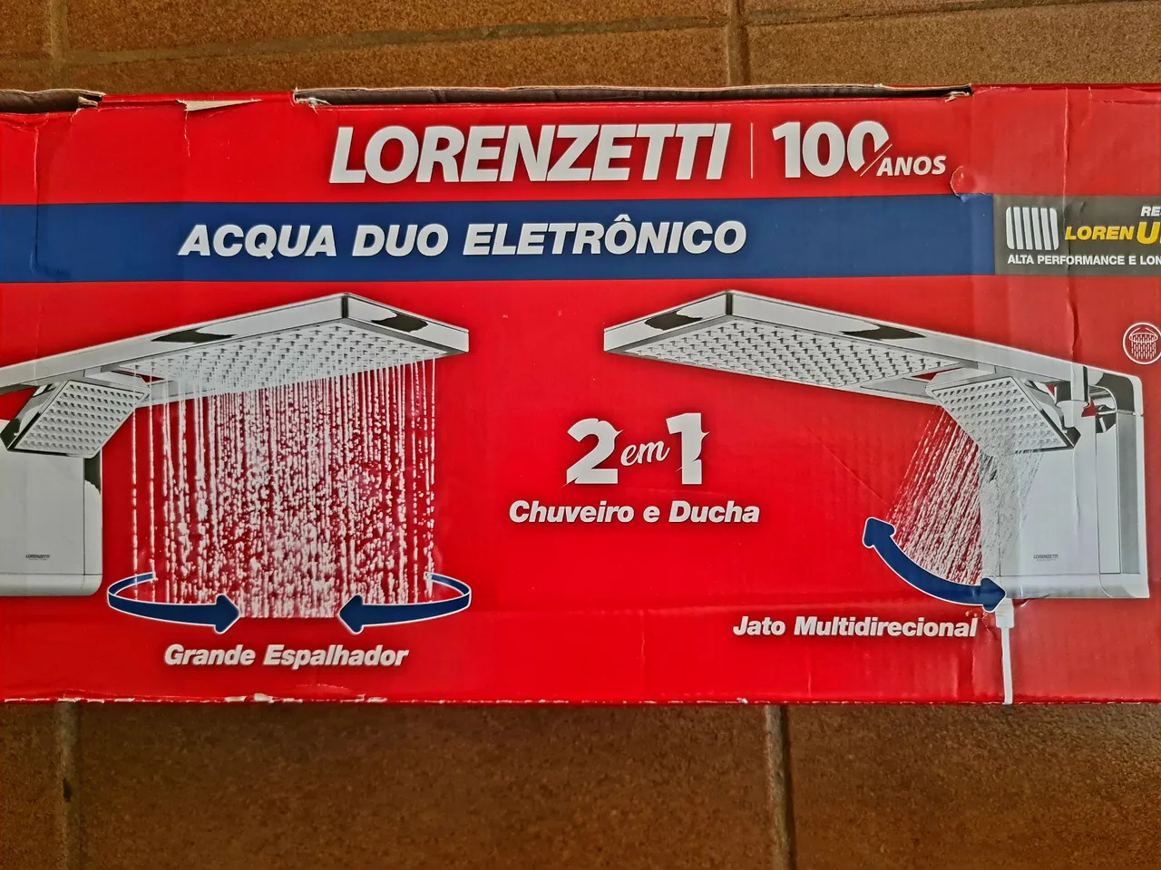 Lorenzetti Acqua Duo Eletrônico 100 Anos - Chuveiro e Ducha 2 em 1