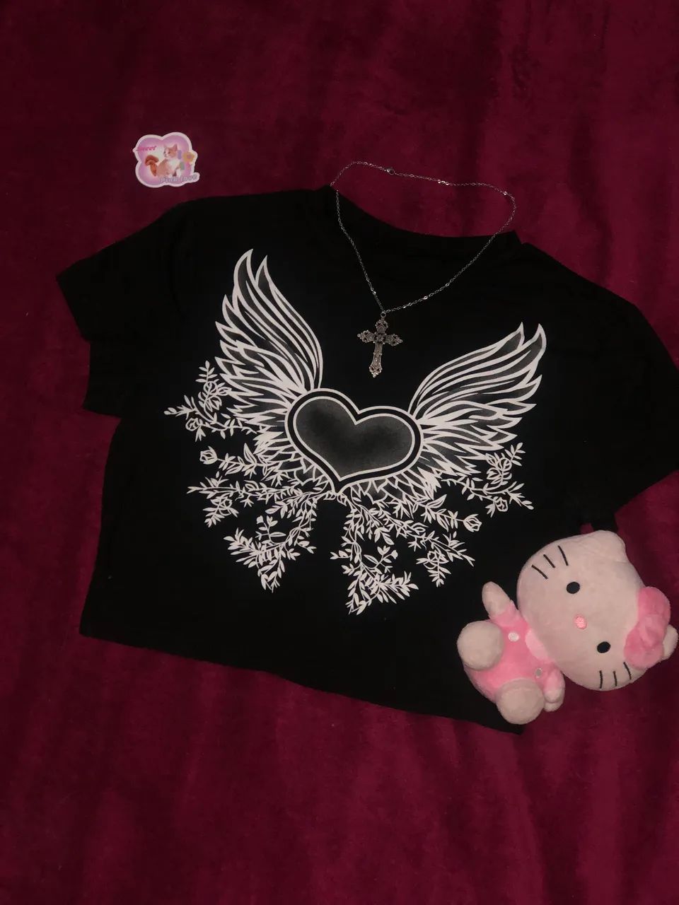 Blusinha heart y2k shein gotica - Foto 2
