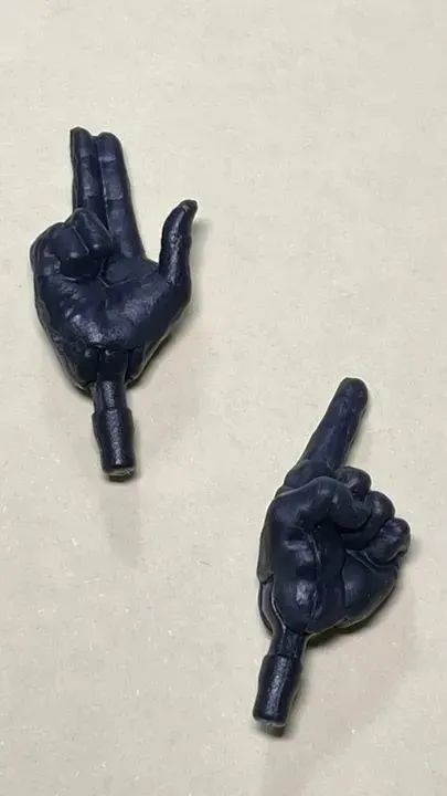 Marvel Legends 1 par de mãos pretas pode ser compatível c/ bonecos Star Wars Black Series - Foto 2