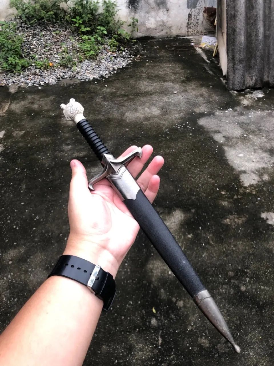 Adaga Medieval com Cabeça de Lobo Game of Thrones  - Foto 2