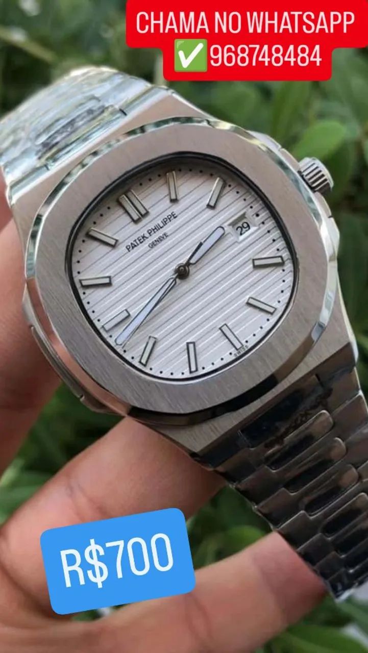 Relógio Patek Philippe Nautilus FUNDO BRANCO AUTOMÁTICO  - Foto 3