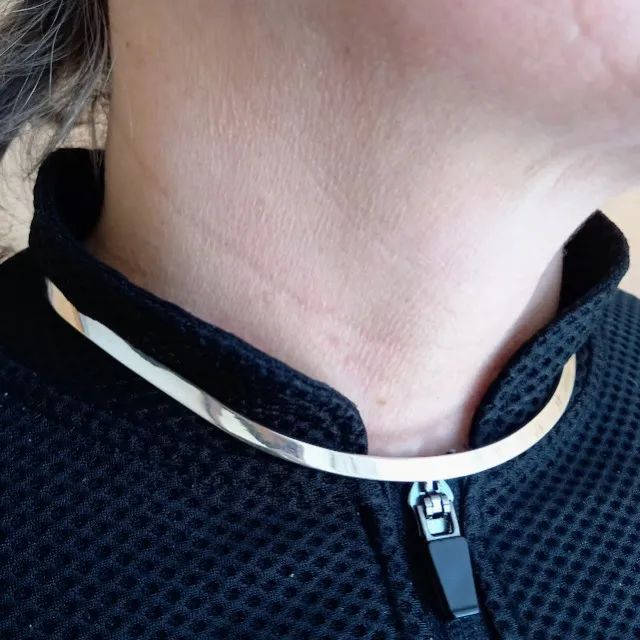 choker de prata polida 925  - Foto 4
