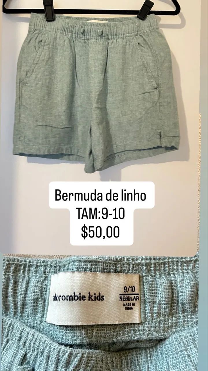 Short linho Abercrombie