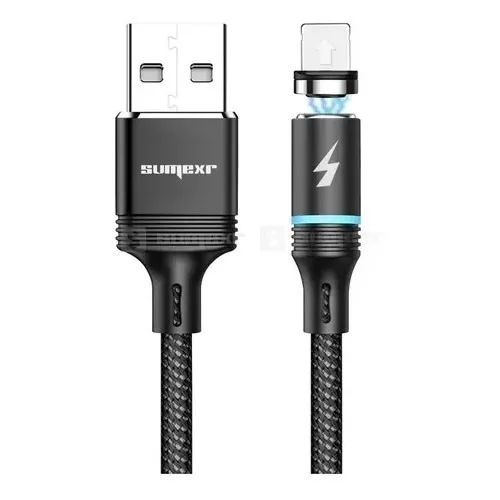 Cabo Magnético iPhone Lighting Sumexr Ponta Imã 1m Dados  