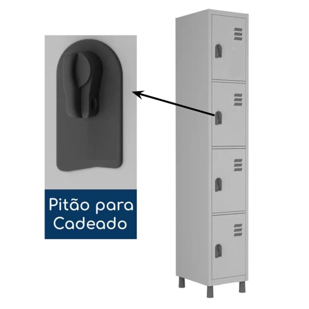 Armário para funcionários 4 portas Novo  - Foto 4
