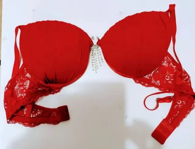 Sutiã renda vermelho com bojo - Foto 2