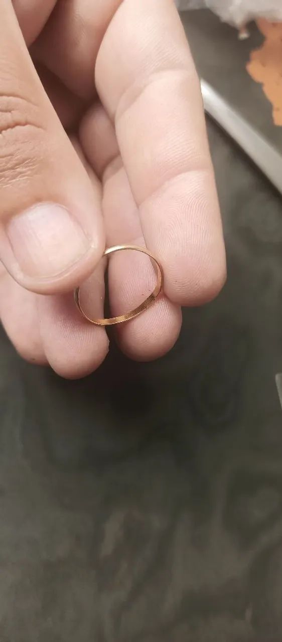 Aliança  banhada a ouro 18k