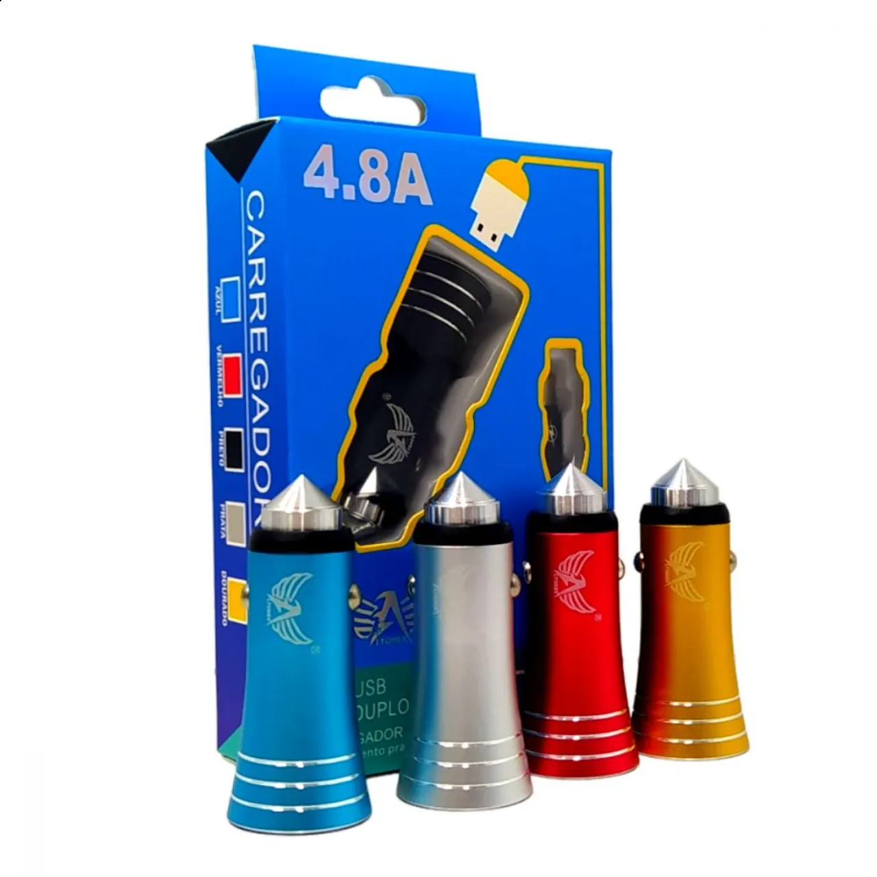 Carregador de carro 4.8A Duplo USB