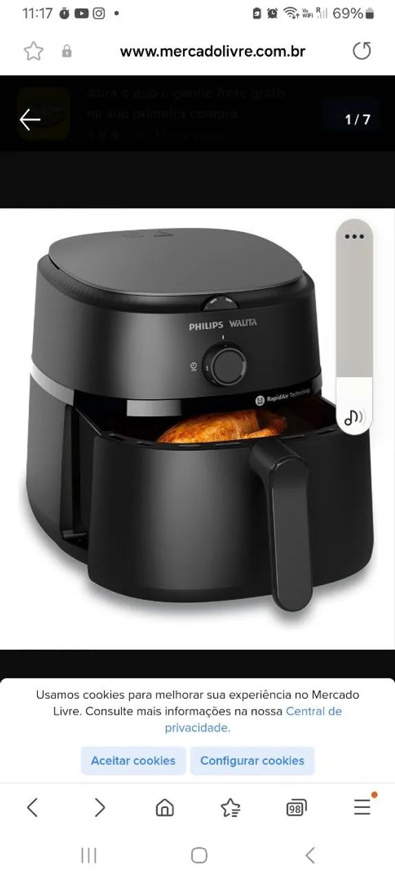 Fritadeira Elétrica Philips Walita - Rapid Air Technology - Foto 4