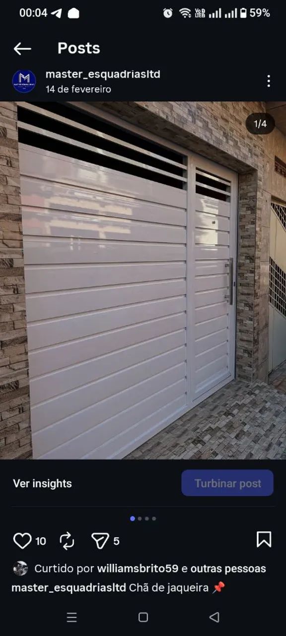 PORTÃO EM ALUMÍNIO 64960461350529124