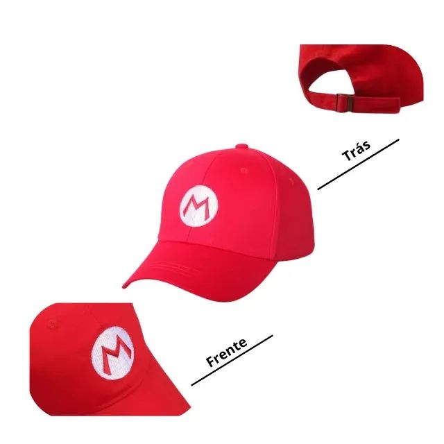 Boné Temático Super Mario Bros - Vermelho - Foto 5