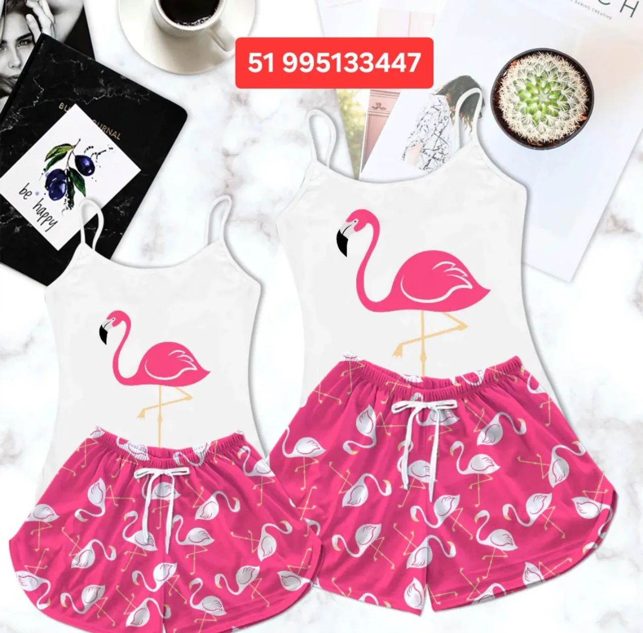 Conjunto de Pijama Girafa - Tamanho P M G - Foto 2