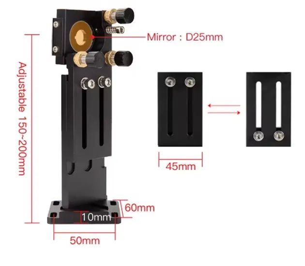 Suporte Primeiro Espelho Laser 25mm - Foto 2