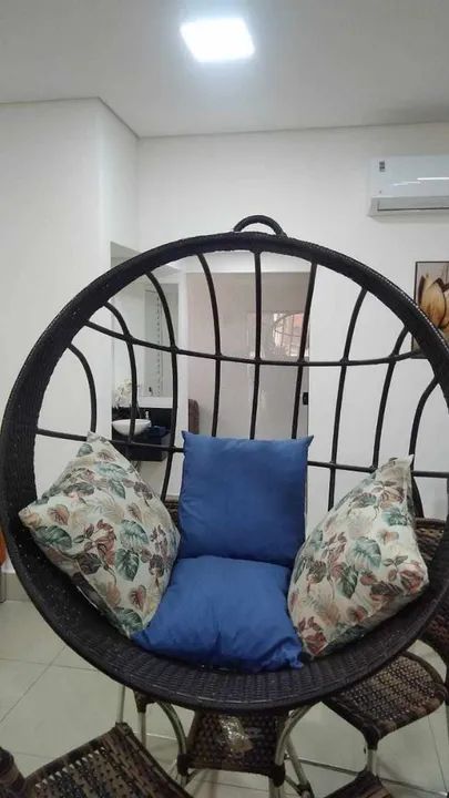 Balanços suspensos  de Alumínio e Fibra sintética com almofadas - Foto 2
