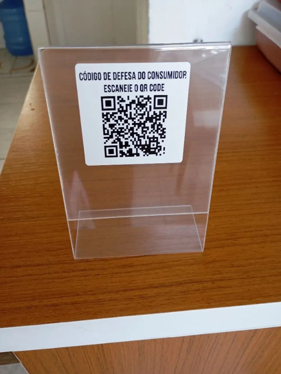 Placa QR CODE Código de Defesa do Consumidor 15x10cm - Foto 4