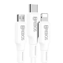 Cabo 3 em 1 Turbo Usb x Micro Usb / Tipo C / Lighting - 1 metro - Foto 2
