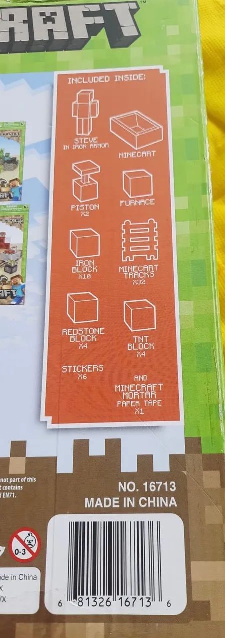 Minecraft Papercraft Minecart Set, 48 peças - Foto 5