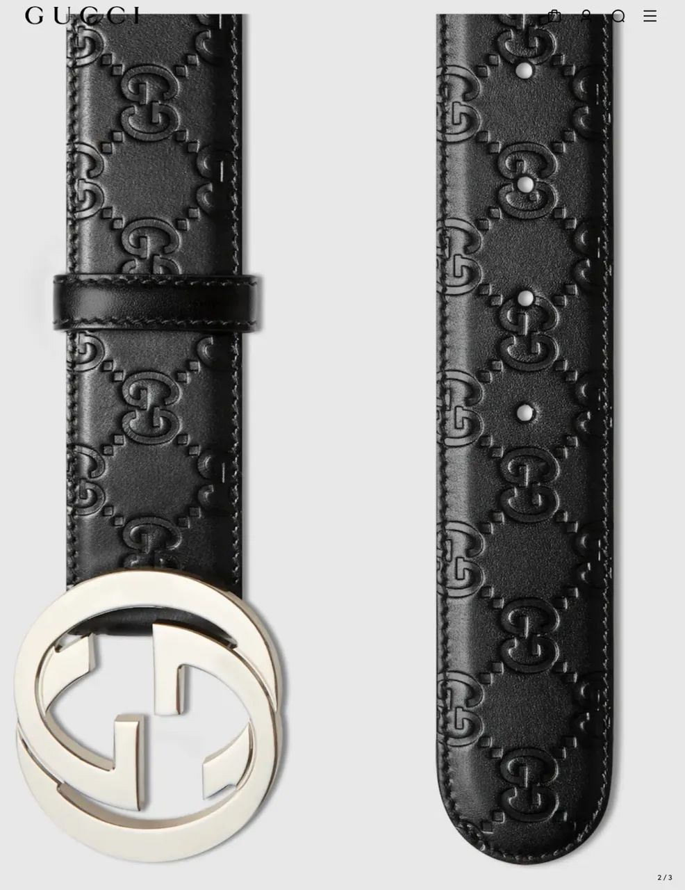 Cinto GUCCI Signature de couro PRETO (ORIGINAL)  - Foto 3