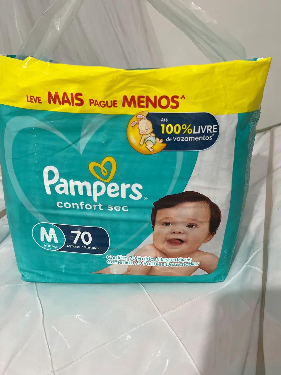 Fralda Pampers confort sec