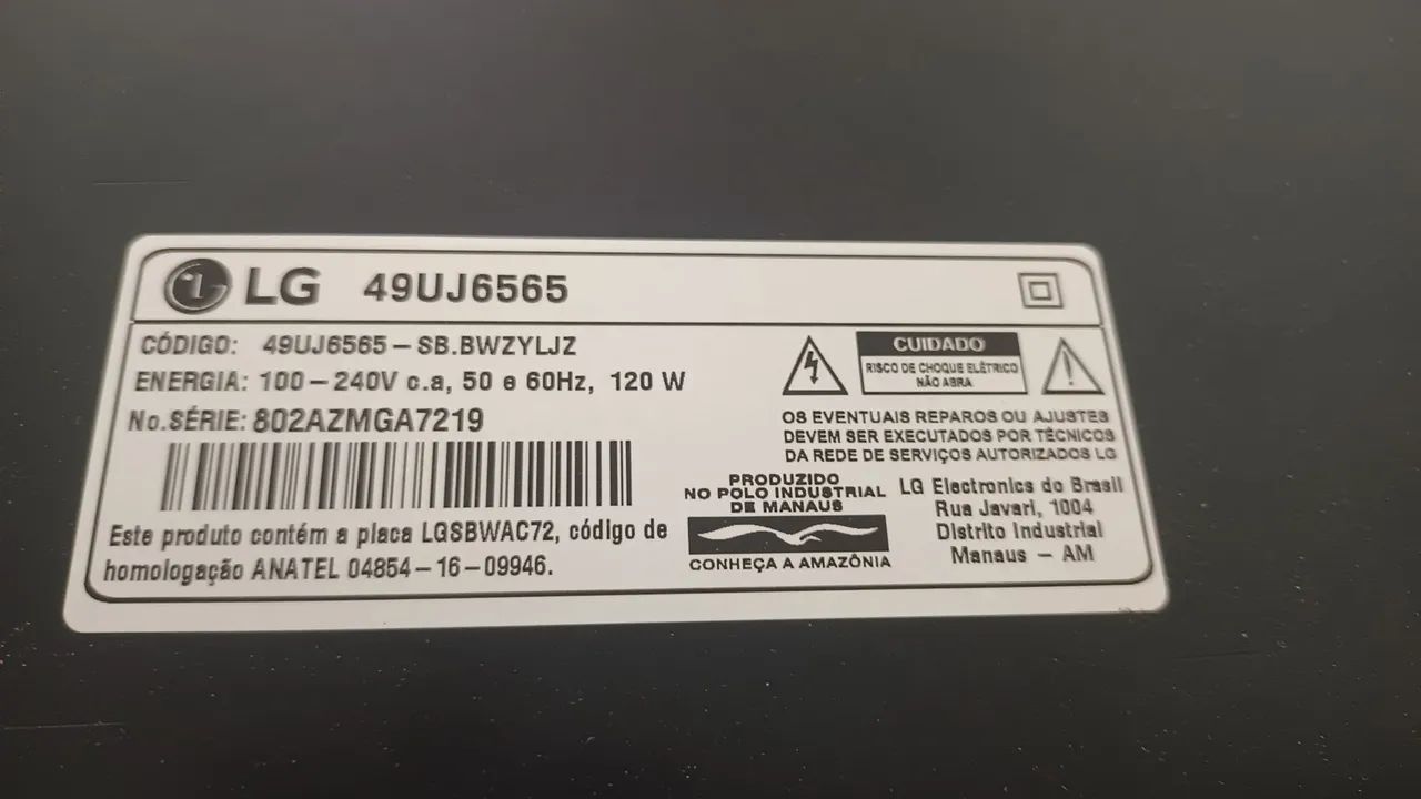 Tv LG 49 polegadas com defeito para retirada de peças  - Foto 4