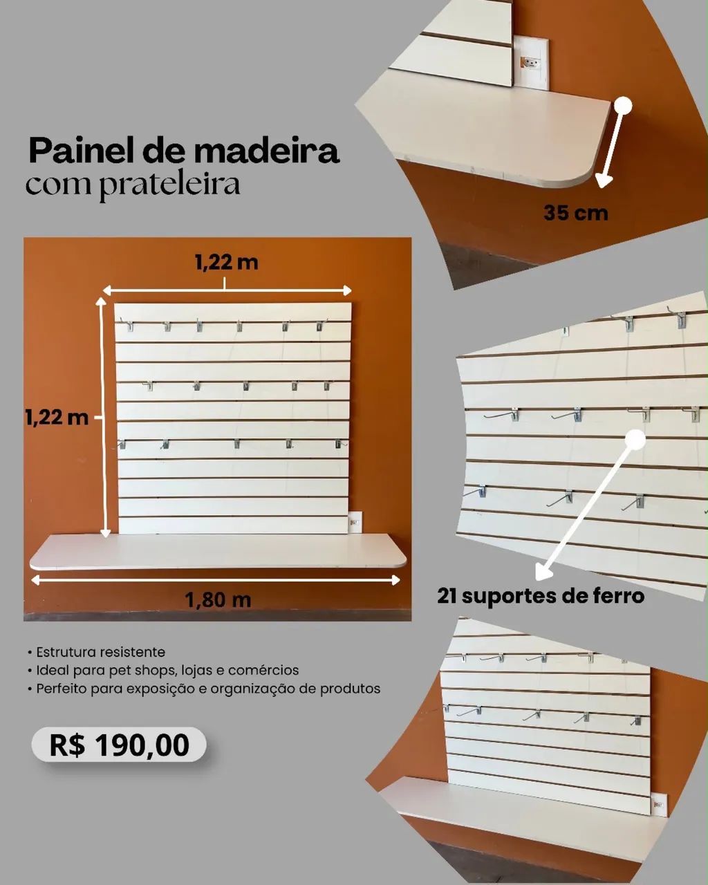 Painel de madeira 