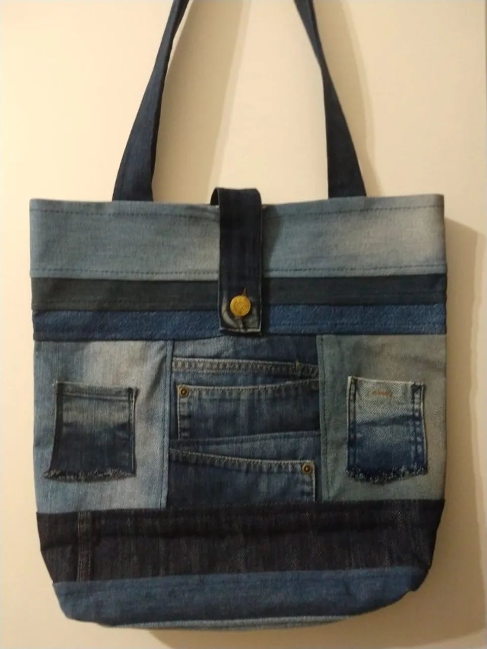 Bolsa Jeans Artesanal modelo único Cod 009 - Foto 2