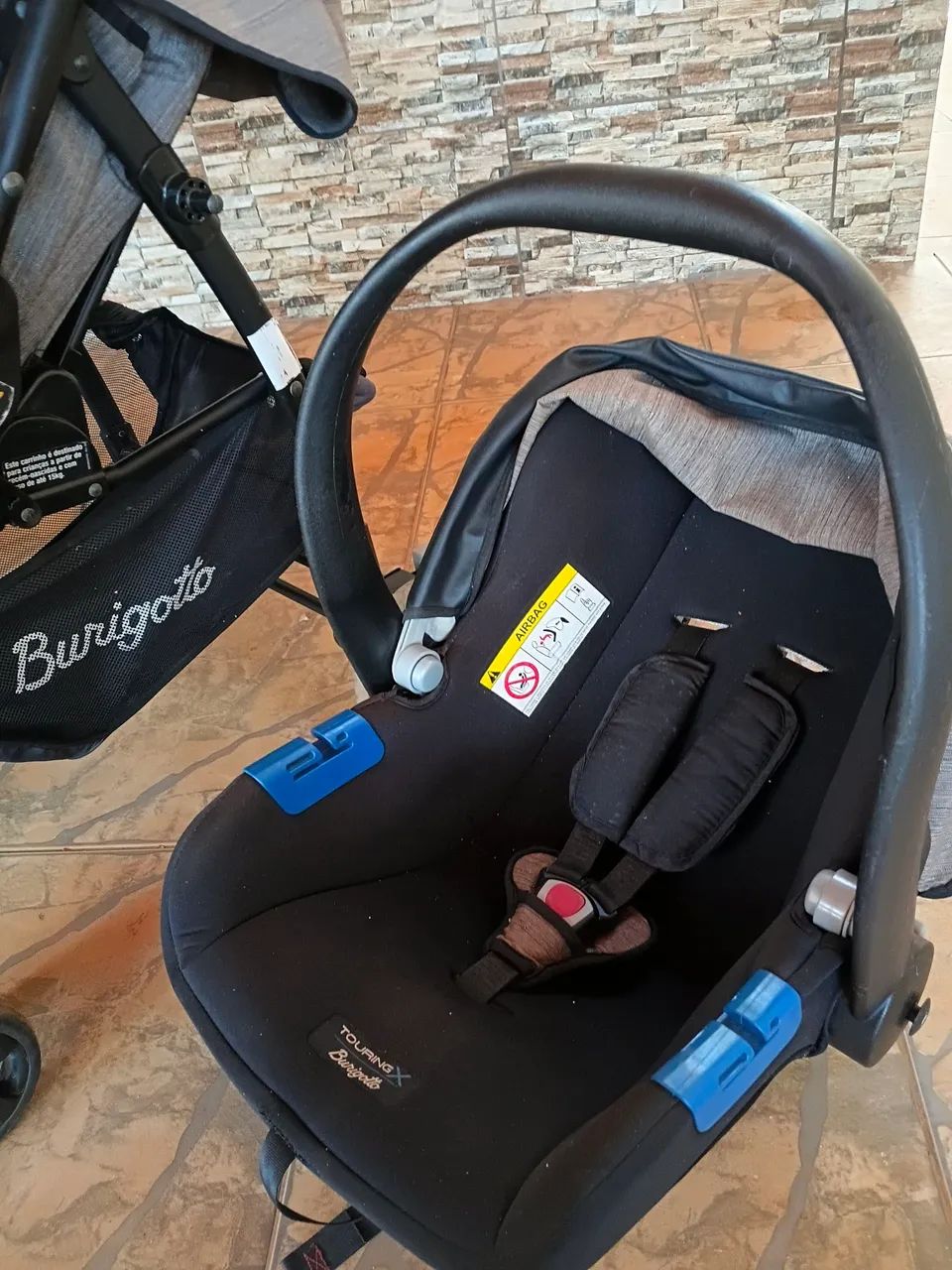 Carrinho e Bebê conforto burigotto - Foto 4