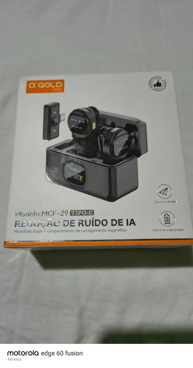 Microfone de Lapela profissional com cancelamento de ruídos 