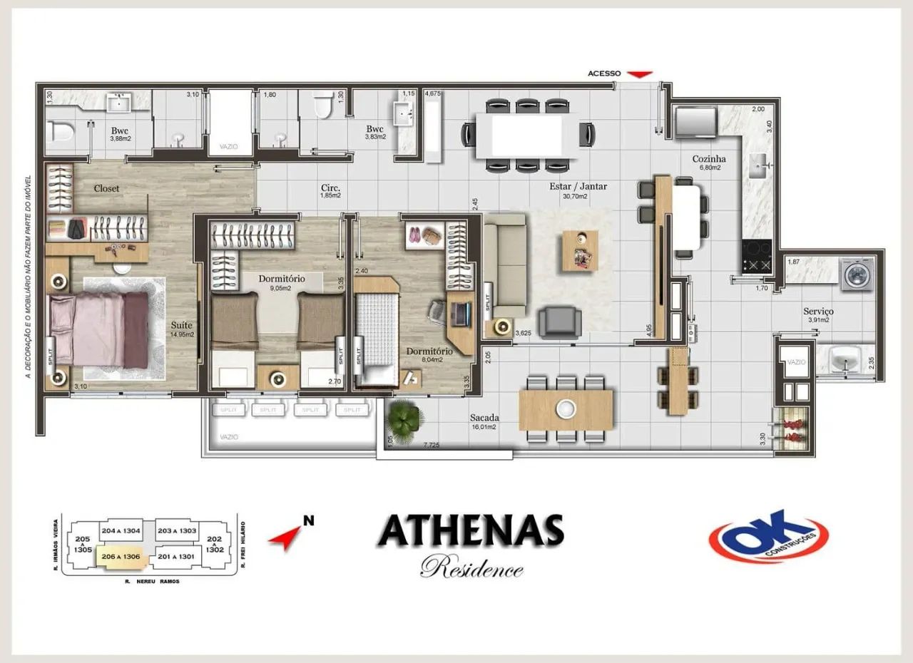 Apartamento 2 Quartos com 1 Suíte e 89m² - Campinas - Foto 8