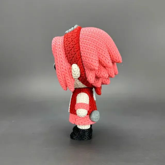 Sakura Naruto Boneco 3D Estilo Crochê 20cm - Foto 3