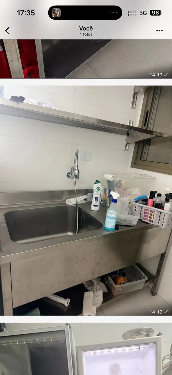 Bancada lavagem cozinha profissional 