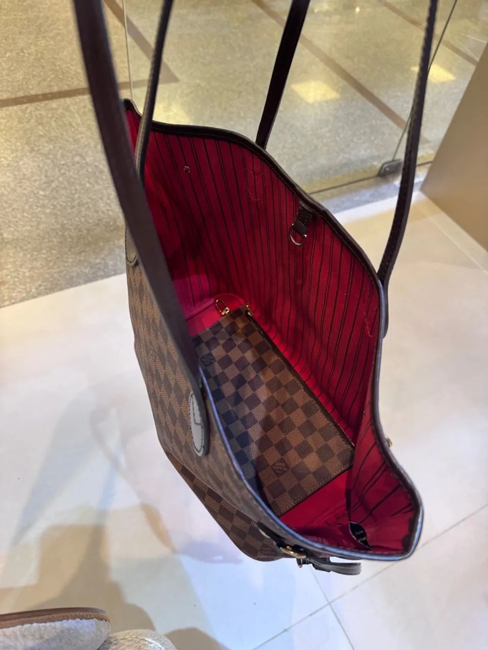Bolsa Tote Louis Vuitton Neverfull Mm - Cherry - Foto 2