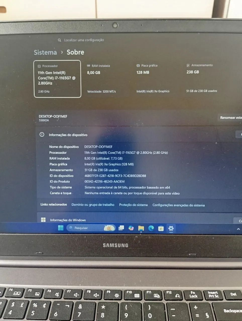 Samsung book i7 11 geração  - Foto 5