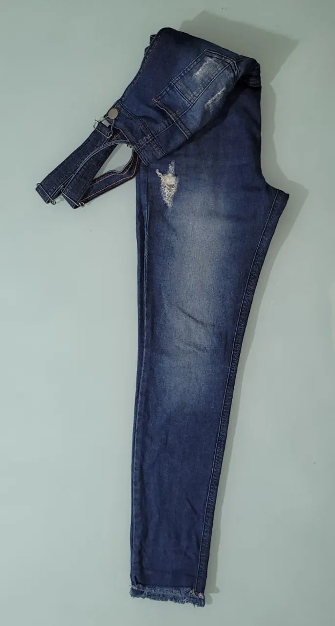 Jardineira/Macacão Jeans - usado - Foto 2
