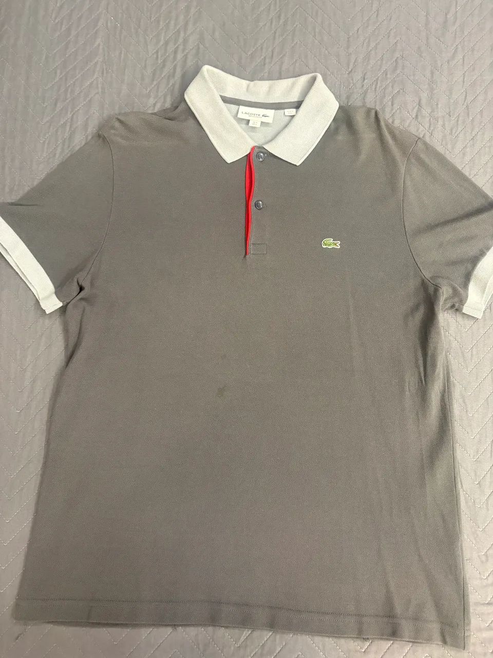 Polo LACOSTE cinza G original - Foto 5