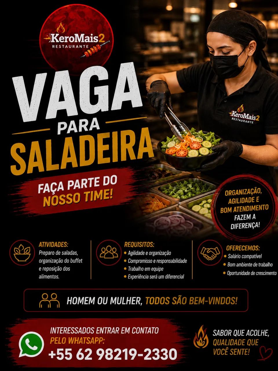 Vaga para Saladeira