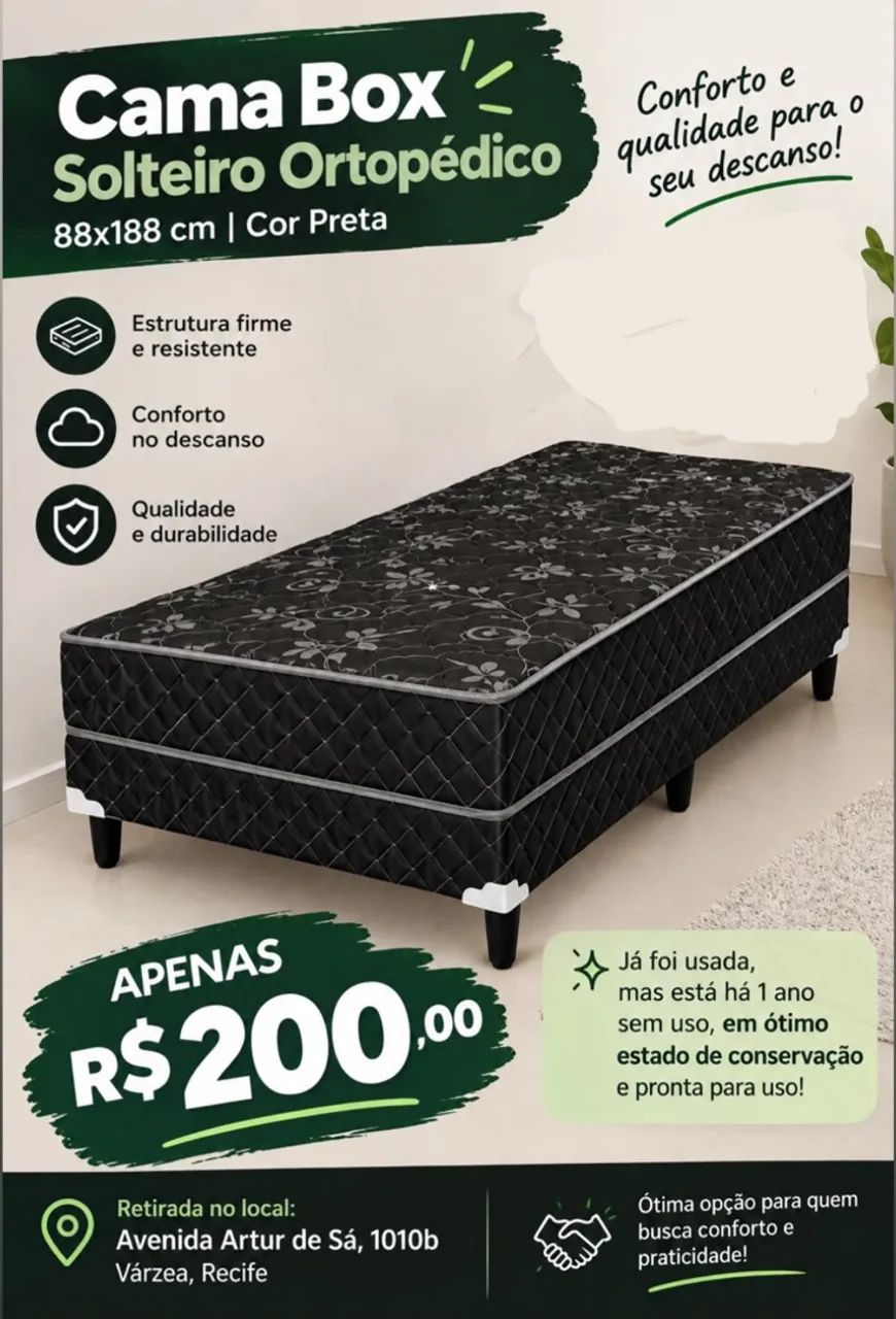 Vende-se cama box de solteiro