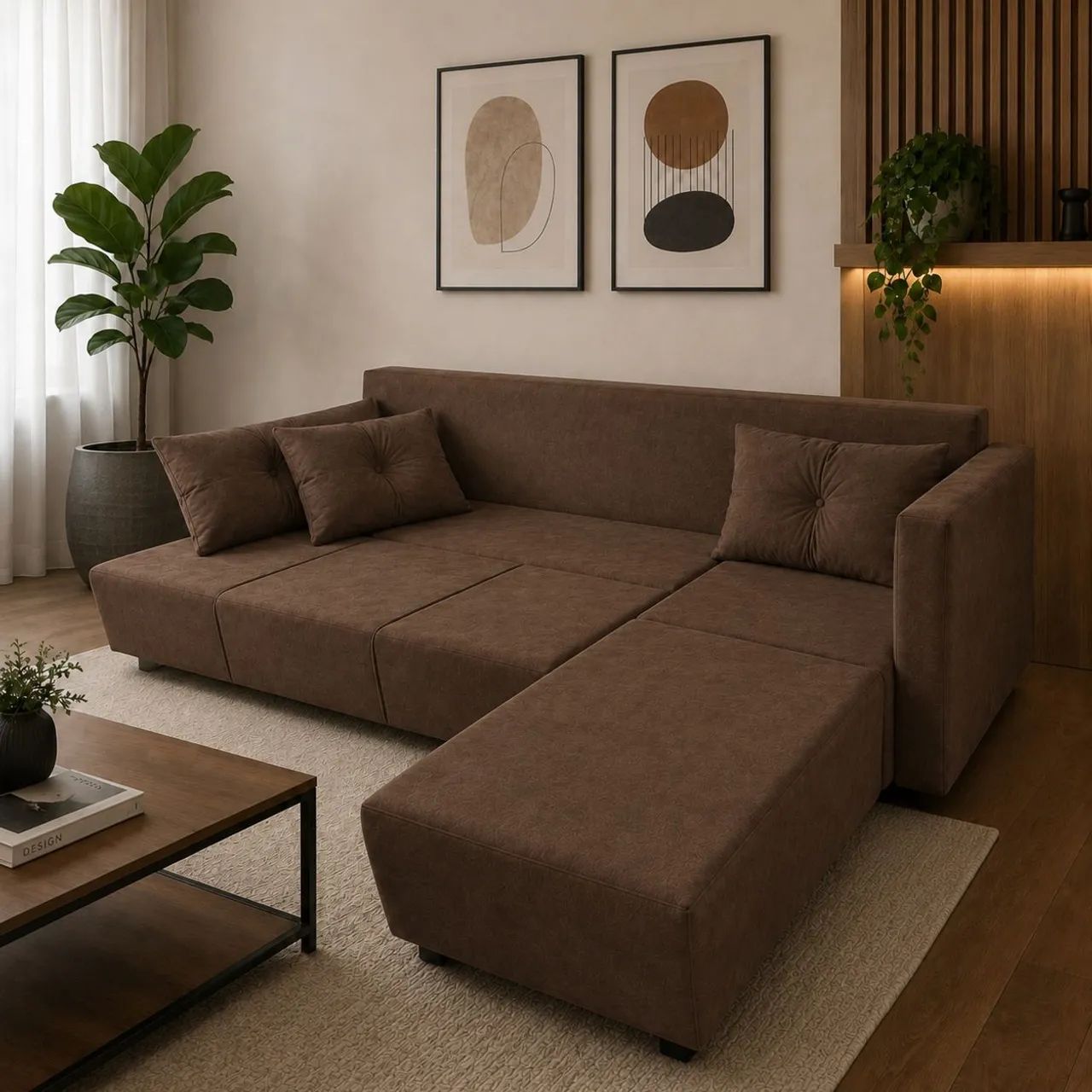 SOFÁ COM CHAISE moderno, abre CAMAS!! Preço imperdível R$ 999,99 - Foto 2