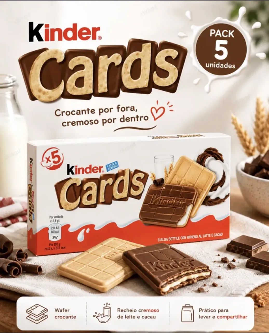 Caixa de Chocolate Kinder Cards