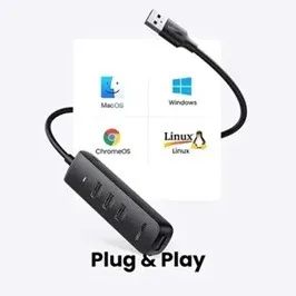 Hub Ugreen USB 3.0 4 portas, 5Gbps, Plug and Play 1M - CM416 - Foto 4