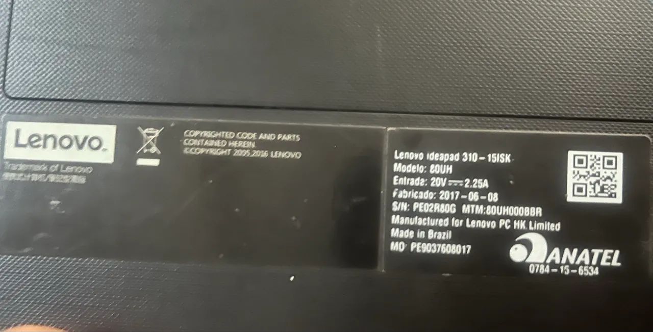 Notebook  Lenovo IdeaPad 310-15ISK - Foto 2