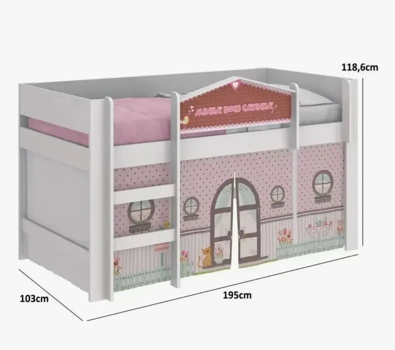 Cama elevada minha doce casinha - Foto 3